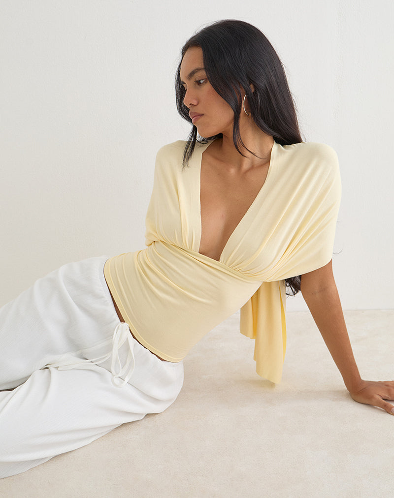 TEX-TIE-BACK-TOP-LEMON-BASMA-BLOOMER-TROUSER-WHITE-BLACK-TURQUOISE-ACRYLIC-BANGLE-46495
