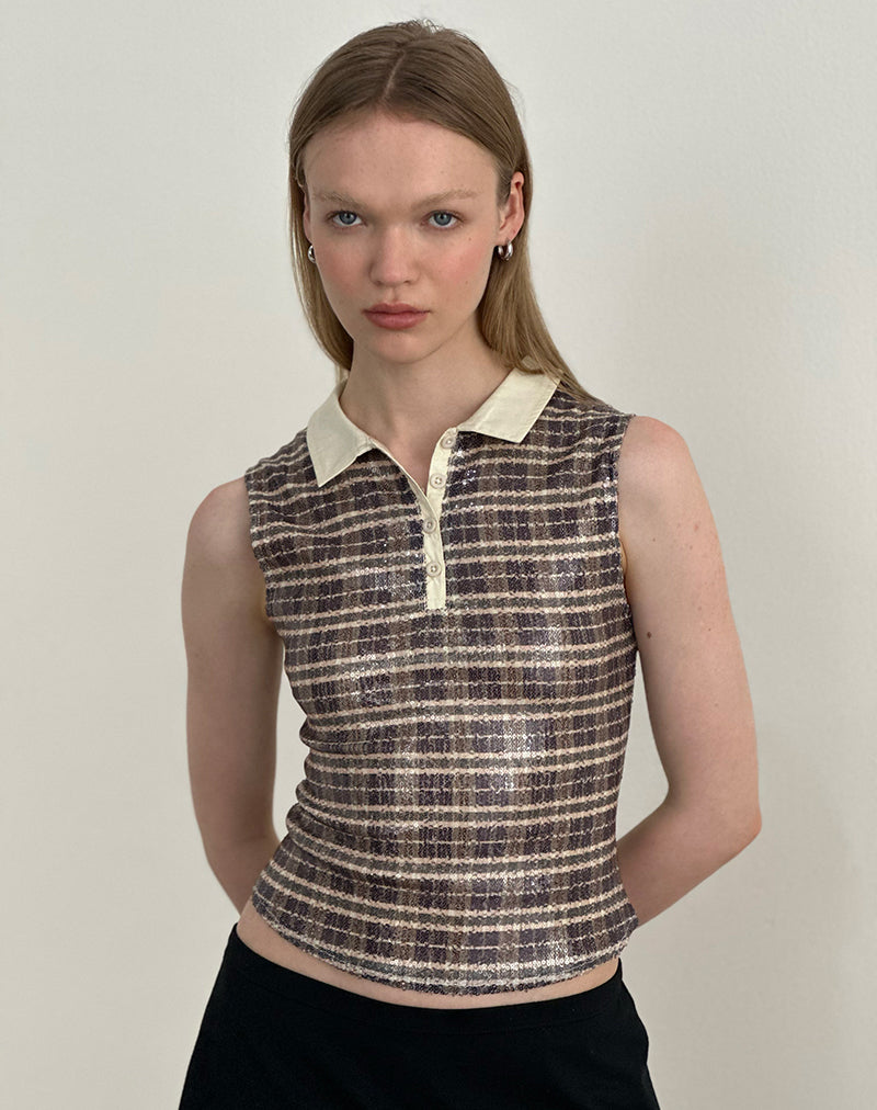 TISUKA-TOP-BROWN-VINTAGE-CHECK-7939-copy