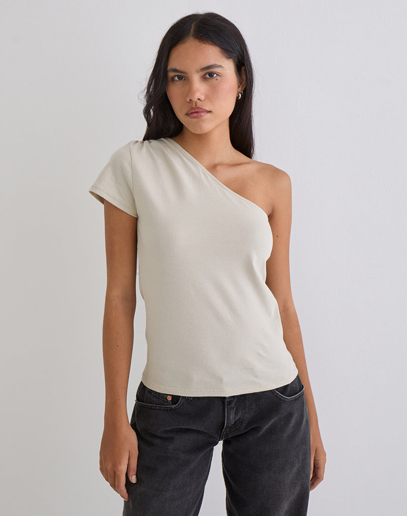 TOKIKI-ONE-SHOULDER-SS-TOP-JRY-ECRU-25757
