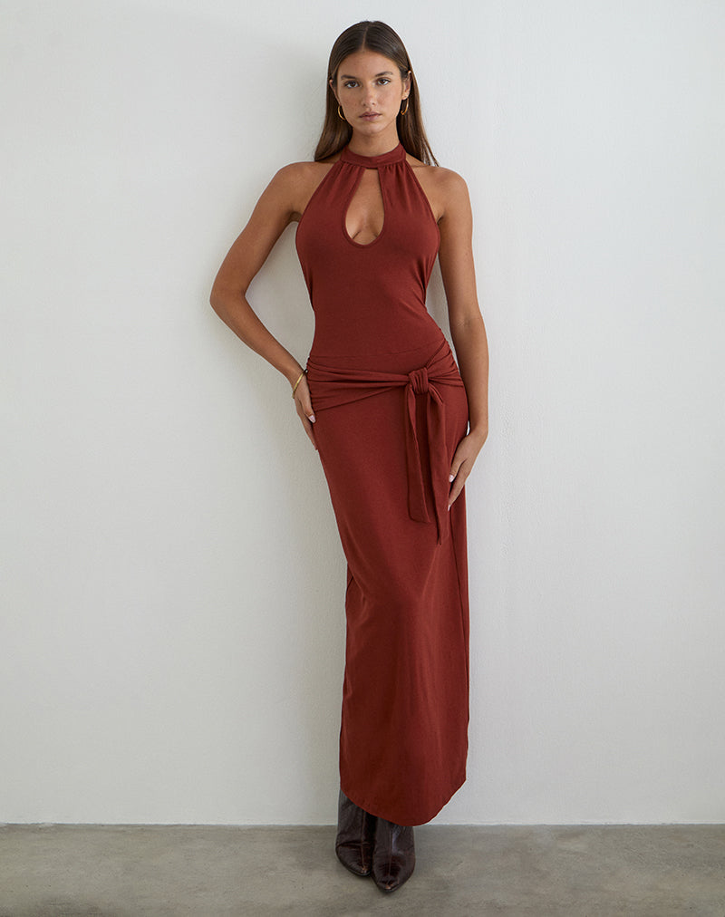 VIORELA-DRESS-FIRED-BRICK-22056