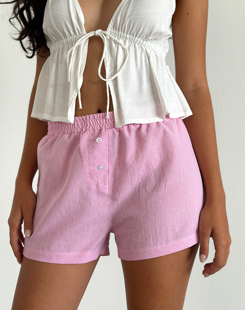VOIR-SHORT-POPLIN-GINGHAM-PINK-3