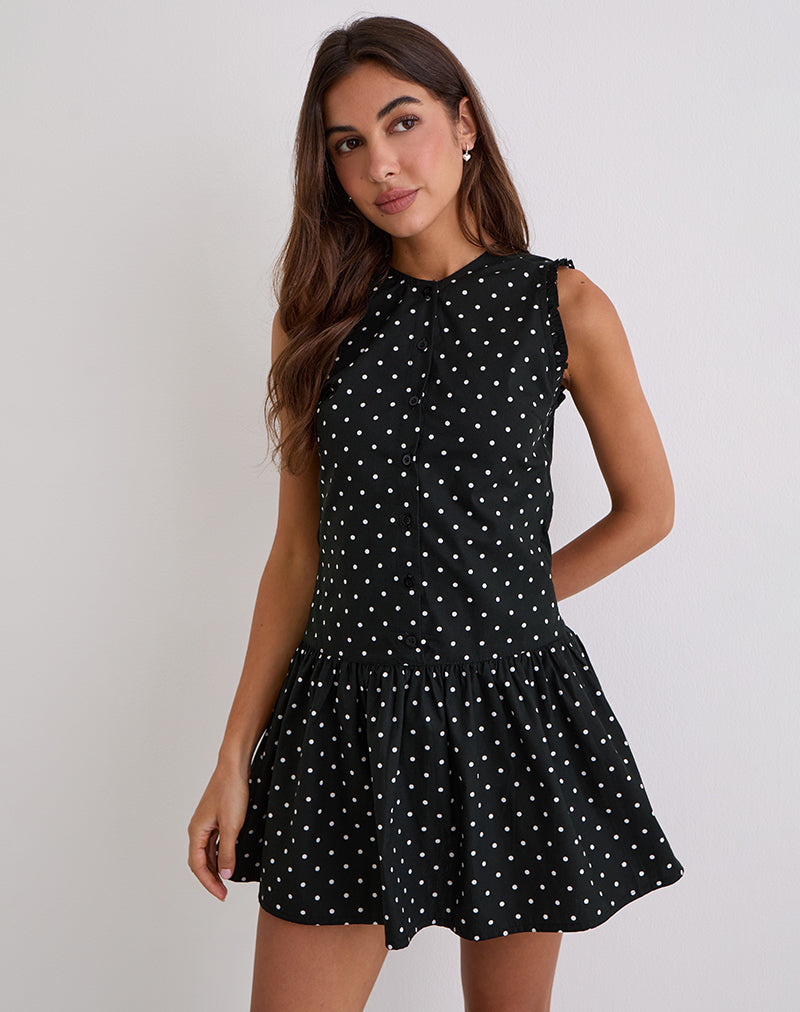 YADARA-MINI-DRESS-POLKA-BLACK-13187